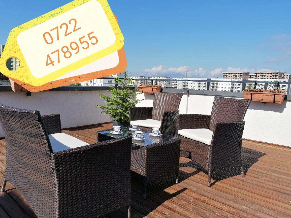 Ama Apartament Cu Terasa 50 Mp & Parcare Braşov Esterno foto